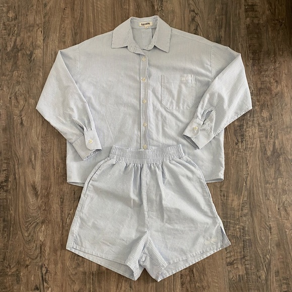 Djerf Avenue Breezy Blue Stripe Set - Picture 2 of 4